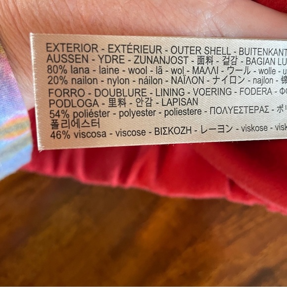 Massimo Dutti Wool Blend Coral Bomber Style Zip Front Pockets Lightweight Jacket - Picture 11 of 12